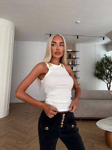 Женская майка Schiaparelli premium - White   