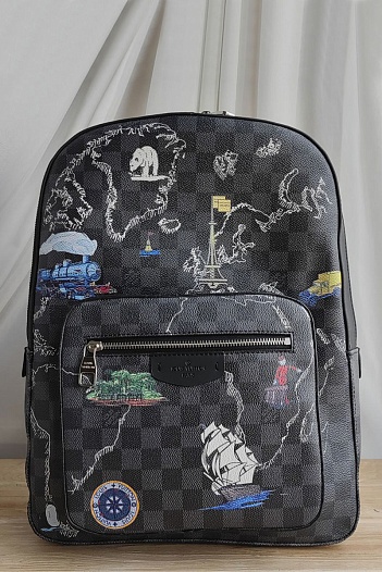 Кожаный рюкзак Louis Vuitton Discovery Damier 38x30x14 см   