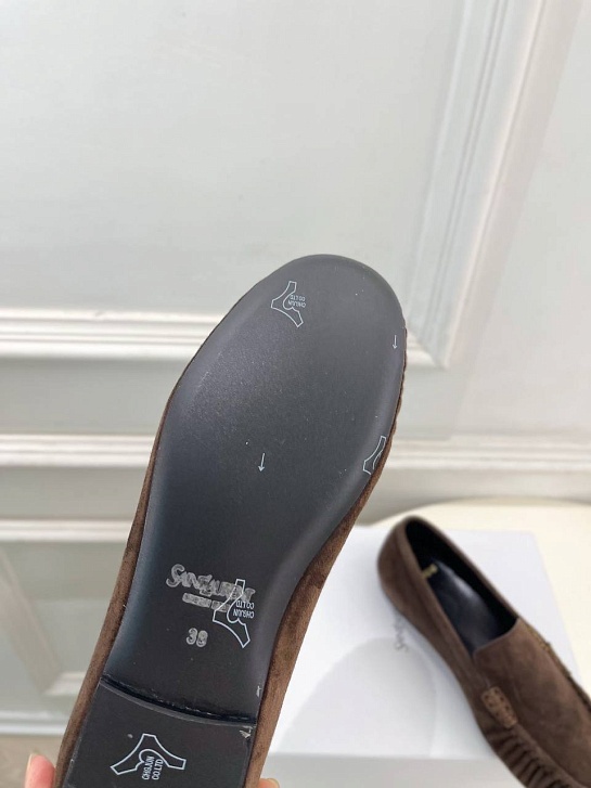 Женские замшевые лоферы Yves Saint Laurent premium