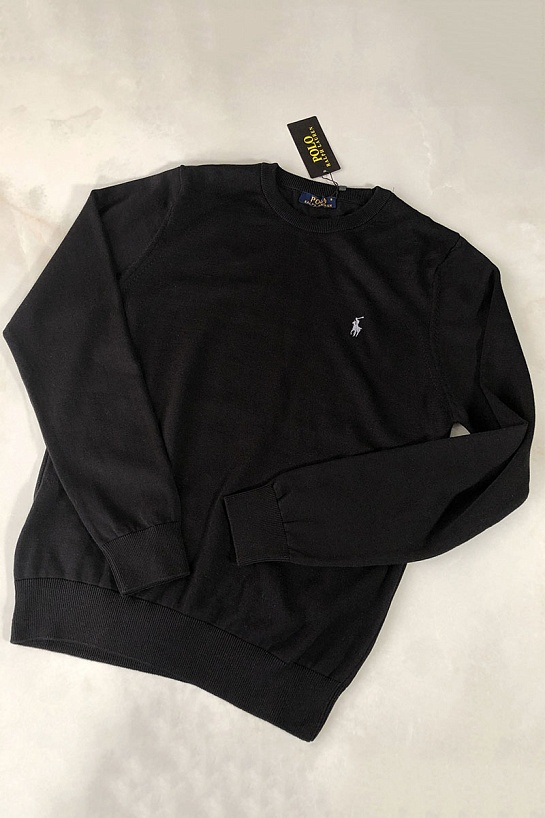 Мужской чёрный джемпер Роlо Ralрh Lаurеn logo-embroidered