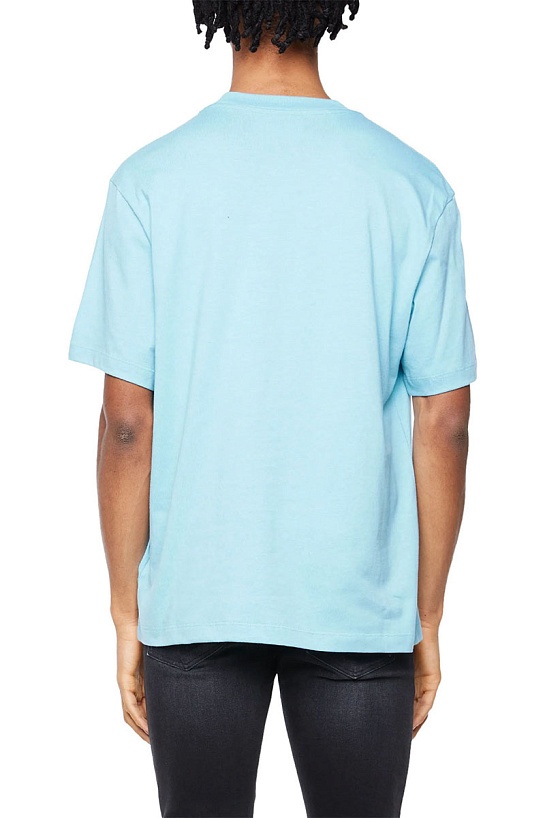 Футболка голубого цвета Amiri staggered logo