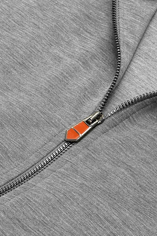 Кофта на молнии Hermes серого цвета