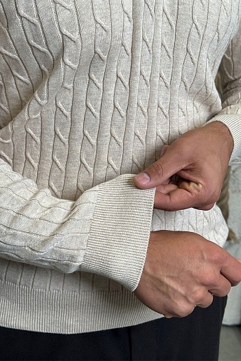 Мужской джемпер Polo Ralph Lauren cable-knit - Beige   