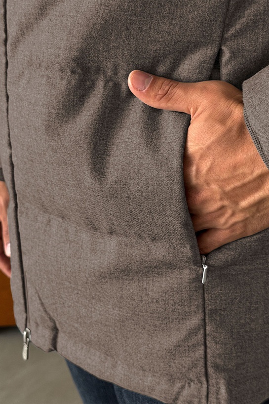 Мужской пуховик Brunello Cucinelli Premium - Brown