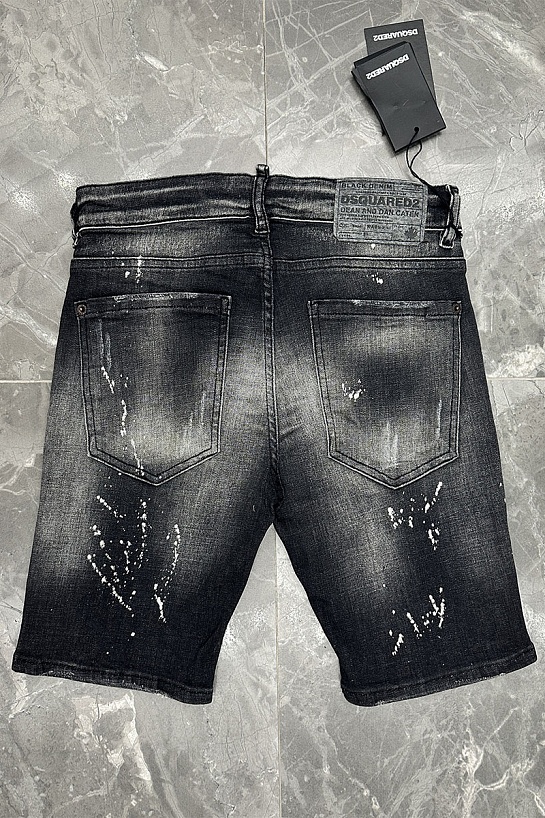 Джинсовые шорты Dsquared2 чёрного цвета