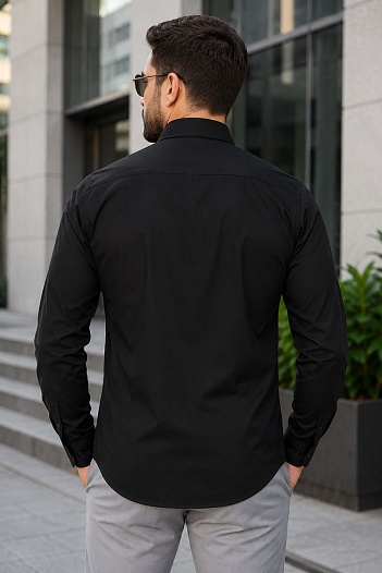 Мужская чёрная рубашка Armani Exchange   