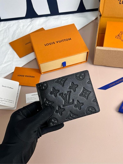 Кожаный кошелёк Louis Vuitton Premium 11x9x2 см   