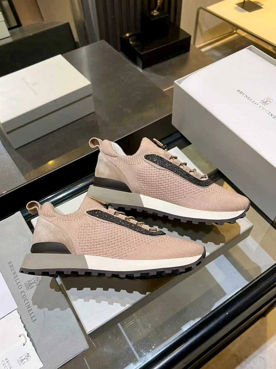 Женские текстильные кроссовки Brunello Cucinelli premium