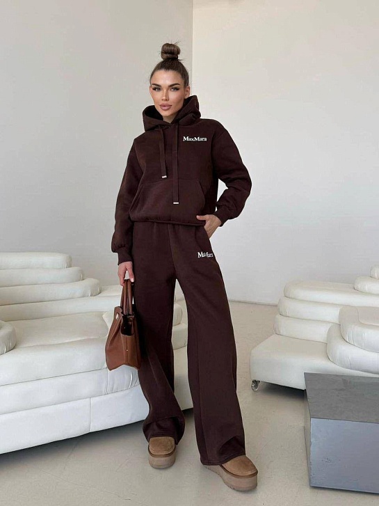 Женский костюм тройка на флисе Max Mara premium