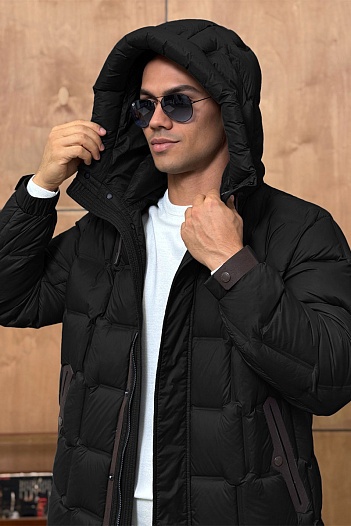 Мужской пуховик Zegna чёрного цвета   