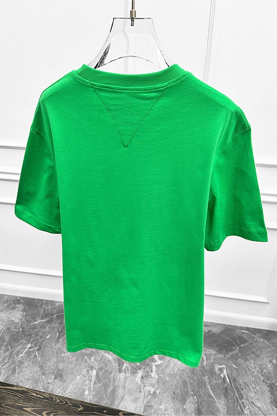 Зелёная оверсайз футболка Bottega Veneta Bear print