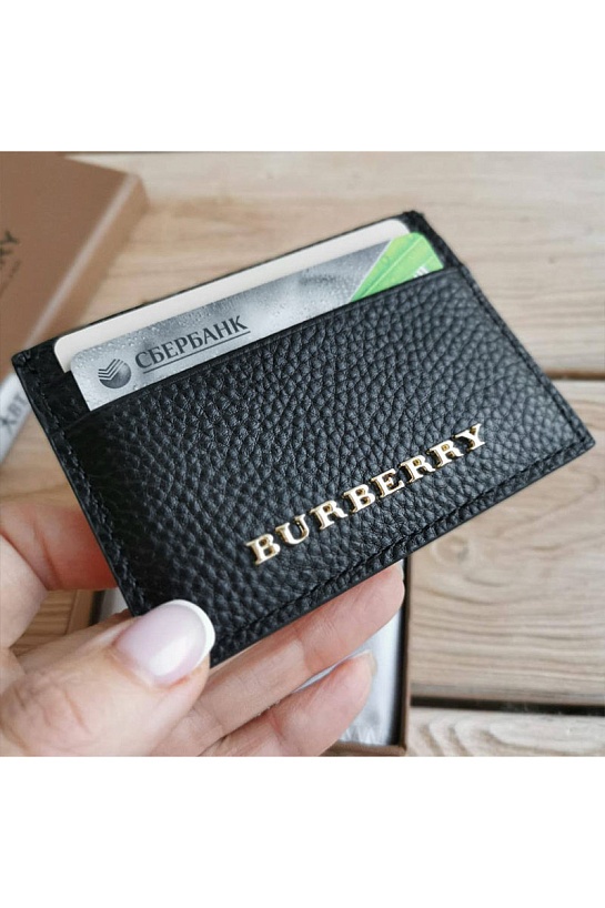 Кожаный кардхолдер Burberry logo-plaque 10.4x7.5 см