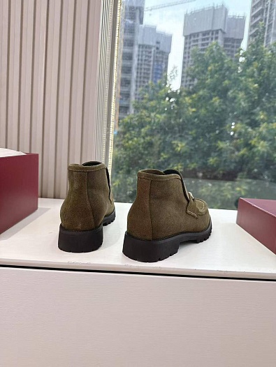 Женские замшевые лоферы Gucci premium - Khaki   