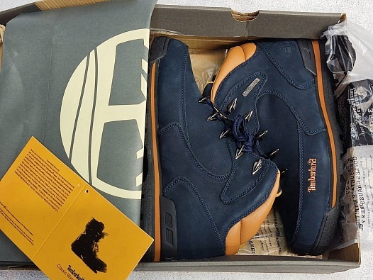 Мужские ботинки с мехом Timberland Euro Rock Hiker - Navy   