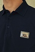 Мужское тёмно-синее поло Dolce & Gabbana logo-plaque