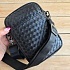 Кожаная сумка Bottega Veneta Intrecciato crossbody 20x14 см - Black