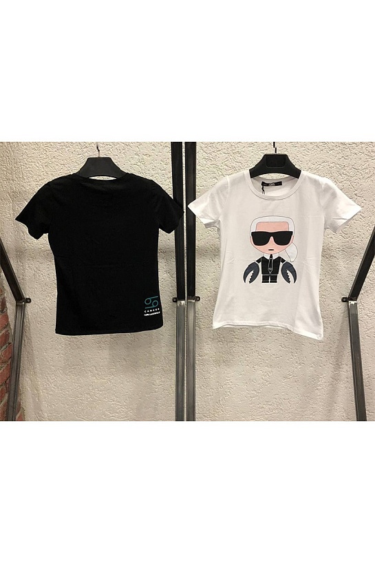 Женская чёрная футболка Karl Lagerfeld "Cancer"