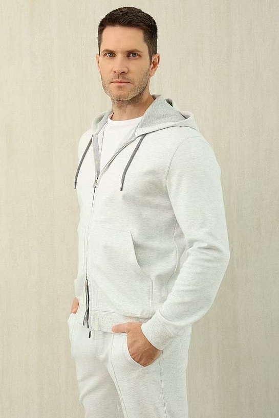 Кофта на молнии Brunello Cucinelli Premium - Light Grey