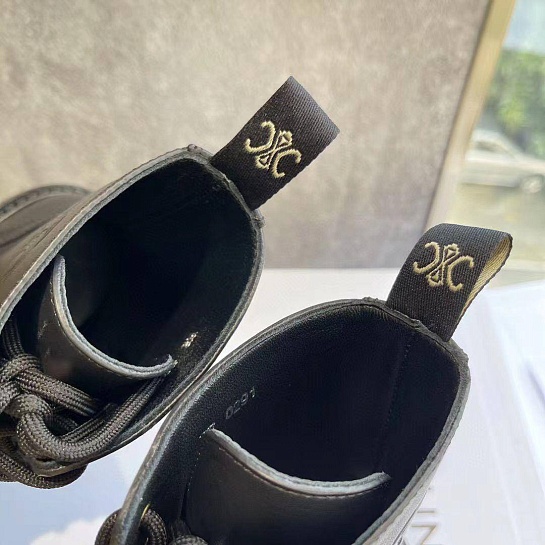 Женские кожаные ботинки Celine Premium