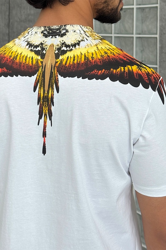 Белая футболка Marcelo Burlon County of Milan Solfolk Wings
