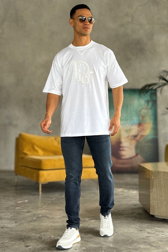 Мужская белая футболка Dior