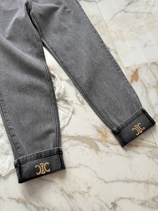 Женские синие джинсы Celine Slouchy