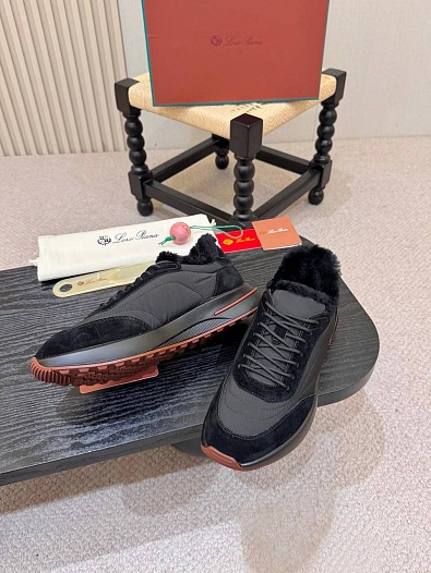 Кроссовки с мехом Loro Piana Week End Walk Evo premium   