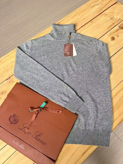 Мужская водолазка Loro Piana Premium - Light Gray   