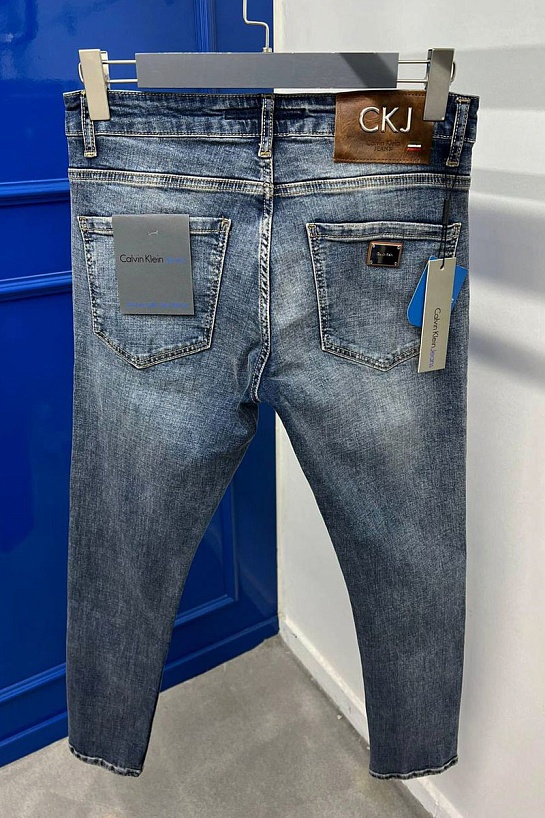 Мужские синие джинсы Calvin Klein logo-plaque