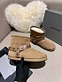Женские ботинки с мехом Balenciaga Alaska premium - Beige
