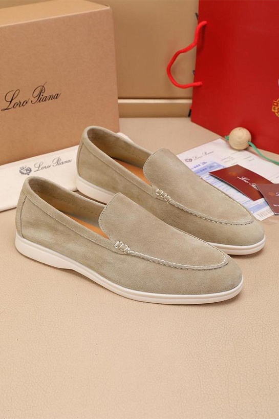Мужские замшевые лоферы Loro Piana Summer Walk