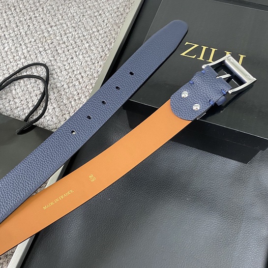 Двусторонний кожаный ремень Zilli Premium (ширина 3.8 см)