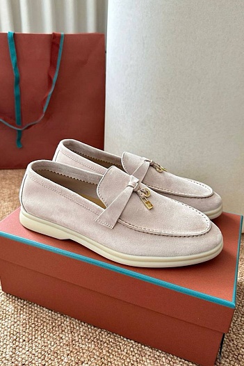 Женские замшевые лоферы Loro Piana Summer Charms Walk premium   