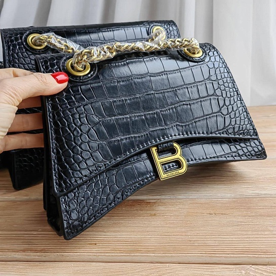 Женская кожаная сумка Balenciaga Сrush 25x16 см