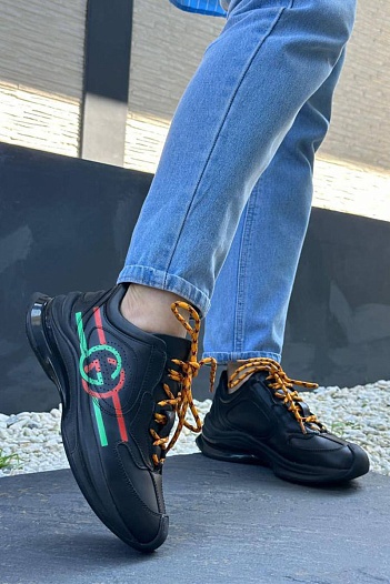 Женские кожаные кроссовки Gucci GG Run   