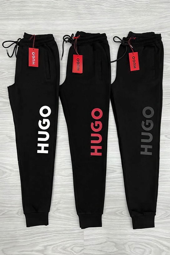 Чёрные спортивные штаны Hugo Boss Dutschi logo-print