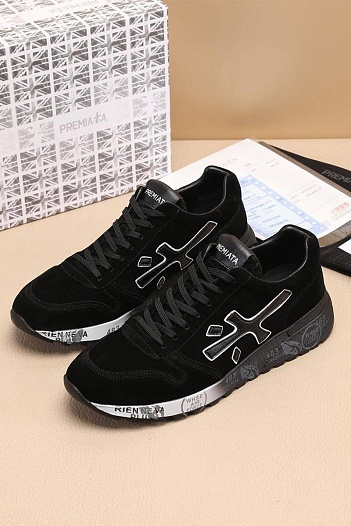 Чёрные замшевые кроссовки Premiata Mick   