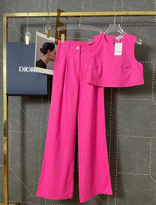Женский розовый костюм Jil Sander