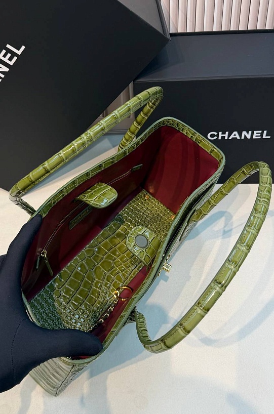 Кожаная сумка Chanel Shopping Tote premium 35x19x12 см