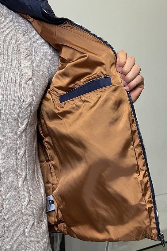 Мужской тёмно-синий жилет Zegna