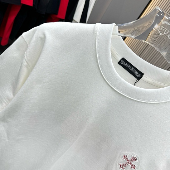 Белая оверсайз футболка Chrome Hearts Premium