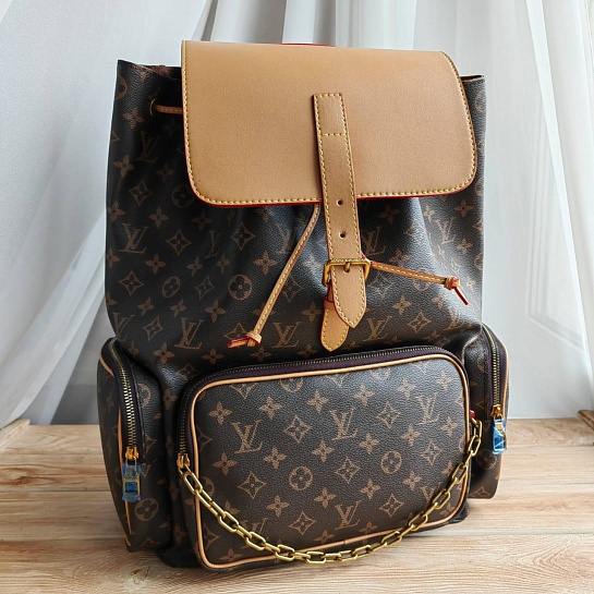 Кожаный рюкзак Louis Vuitton Trio Monogram - Brown 44x32 см