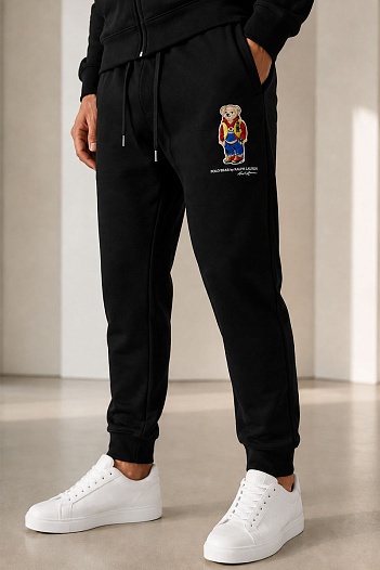 Мужские чёрные штаны Роlо Ralрh Lаurеn logo-embroidered   