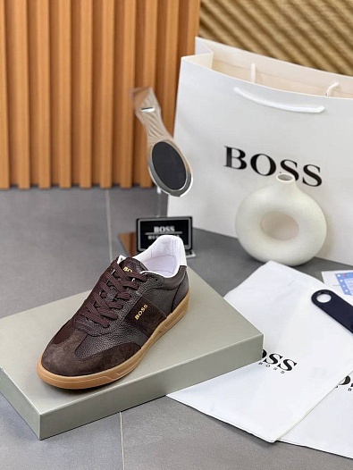 Комбинированные кроссовки Hugo Boss Brandon - Brown   