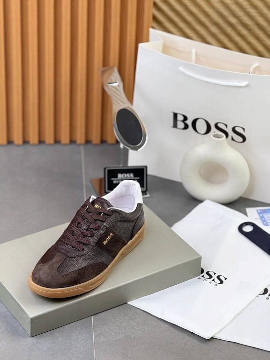 Комбинированные кроссовки Hugo Boss Brandon - Brown