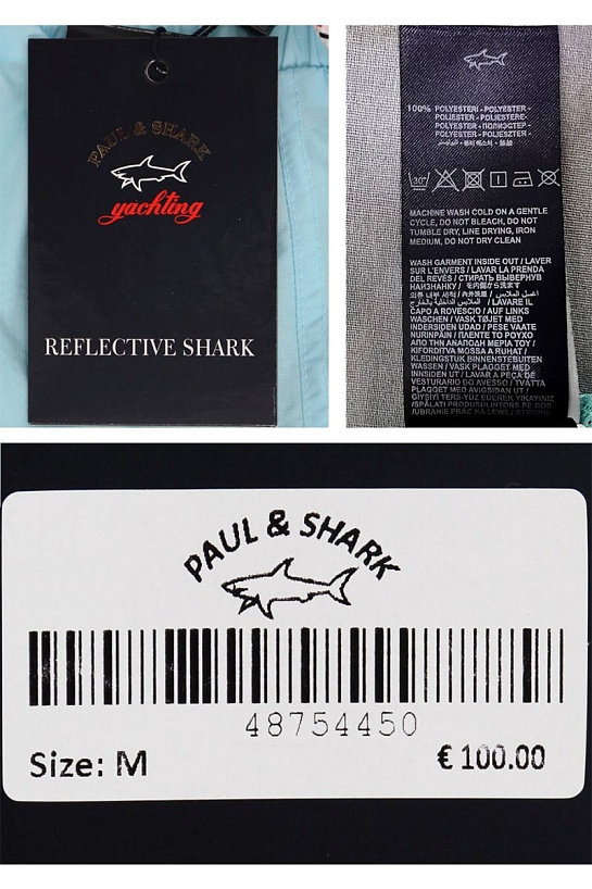 Шорты голубого цвета Paul & Shark logo-patch