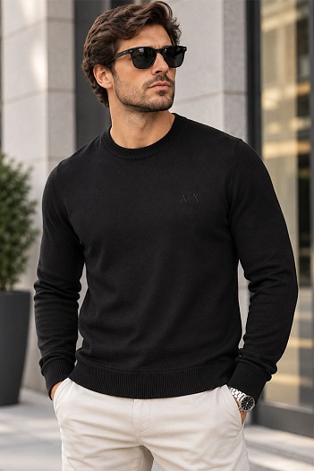 Мужская чёрная кофта Armani Exchange   