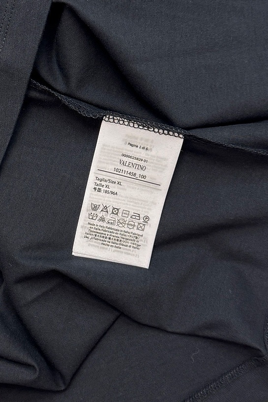 Мужская чёрная футболка Valentino VLogo Signature