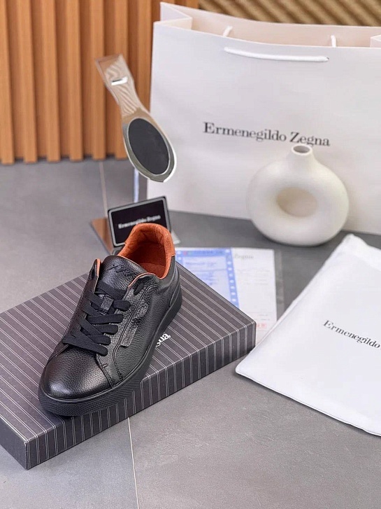 Мужские кожаные кроссовки Ermenegildo Zegna