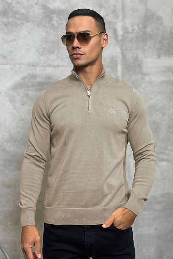 Мужская кофта Loro Piana zip neck - Beige   